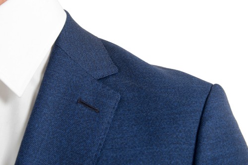 Pre-owned Hugo Boss Men's "novan5/ben2" Slim Fit 100% Wool Blue Two Button Suit