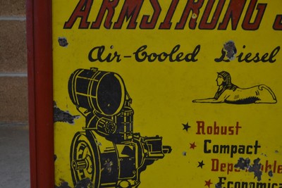 Vintage Armstrong Siddeley Diesel Engines Sign with Frame Advertising