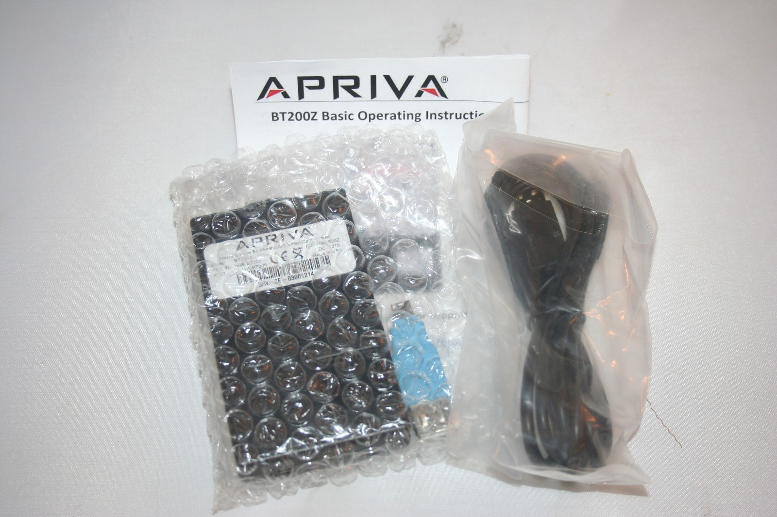 Apriva BT200Z Secure Bluetooth/USB Smart Card Reader USCR30Z - Guaranteed!