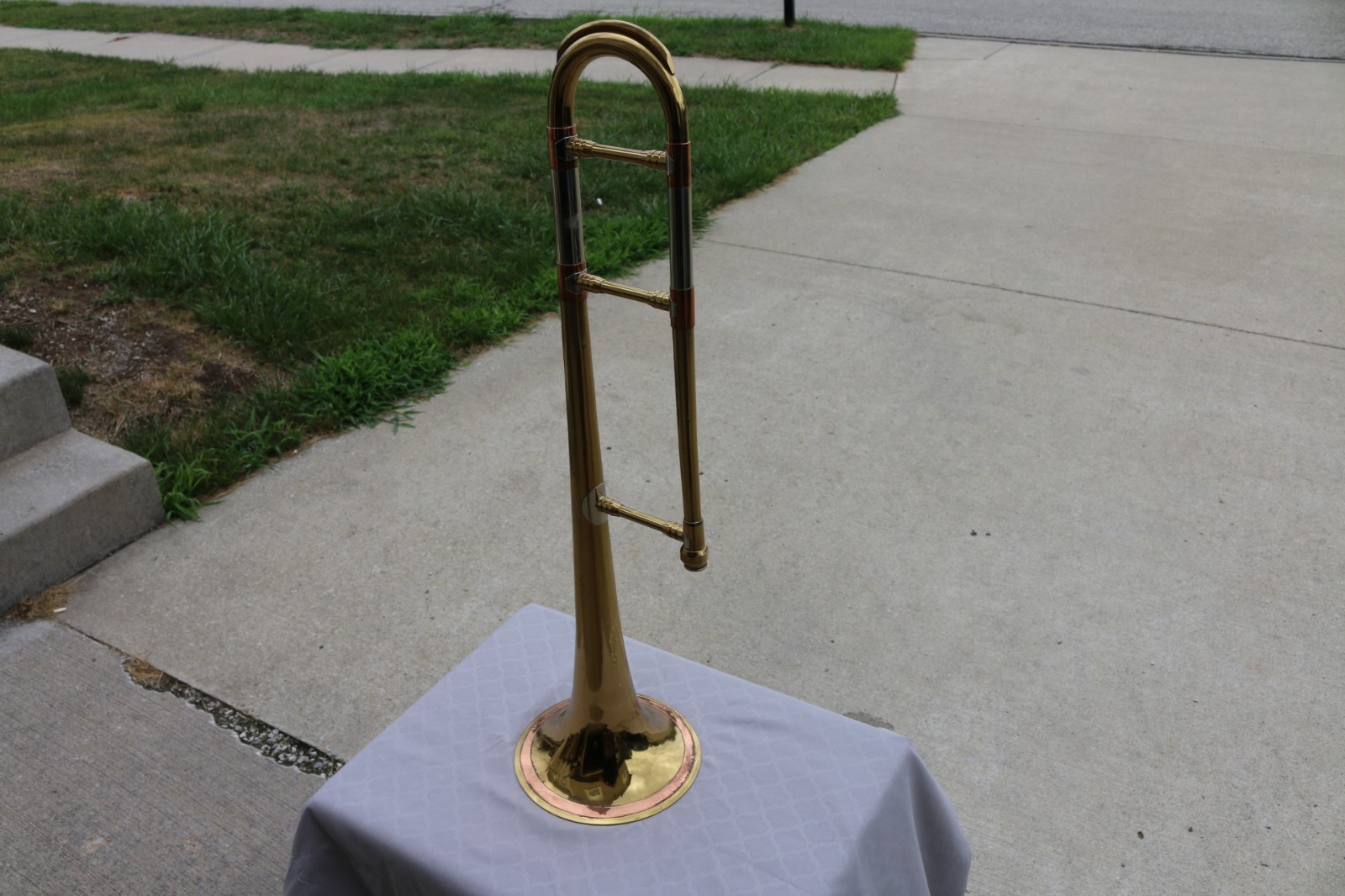 RARE VTG. 1950'S GETZEN SUPER DELUXE TONE BALANCED VALVE TROMBONE TRI COLOR