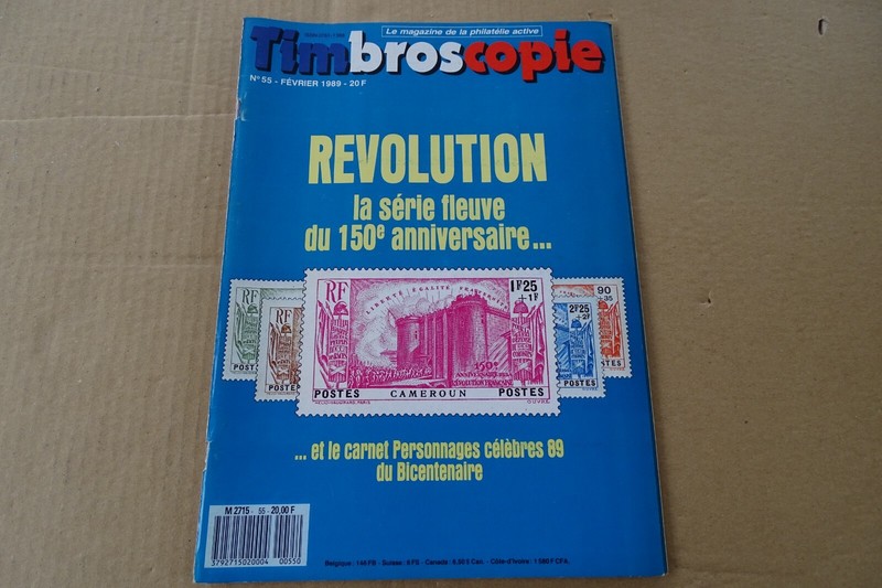 Timbroscopie NÂ° 55 â FÃ©V 89- RÃ©Volution La SÃ©Rie Fleuve Du 150Ã¨Me Anniversaire