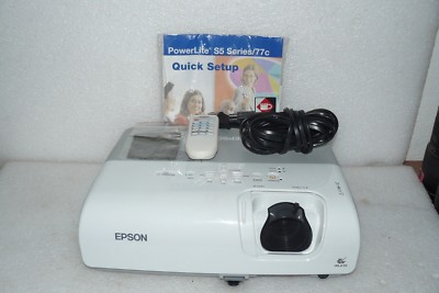 Epson PowerLite EMP-S5 LCD Projector W/ Case Manual Power Cord.