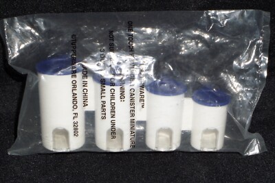 NEW Tupperware Mini One Touch Canisters Set Blue Lid Coin Holder