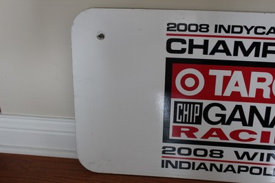 Dario Franchitti Signed IRL Indy 500 Gasoline Alley Garage Sign Target Ganassi