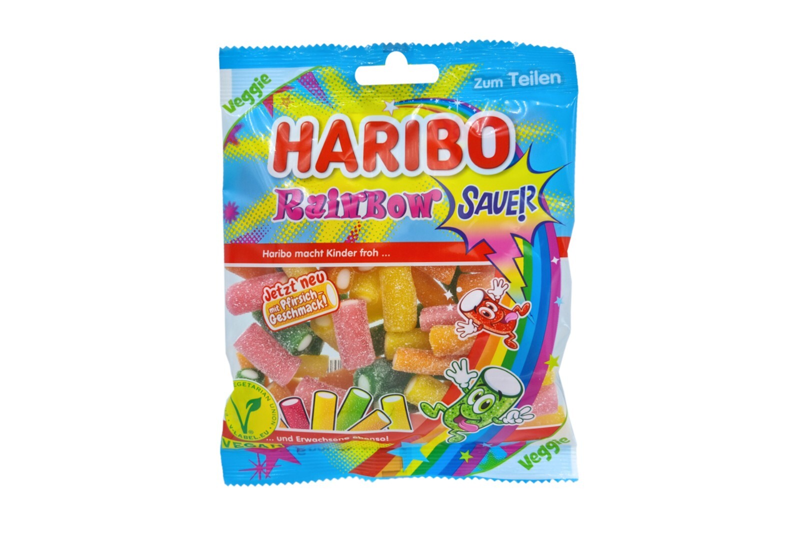 5x bags Haribo Rainbow fizz gummy candy 🍬 TRACKED SHIPPING