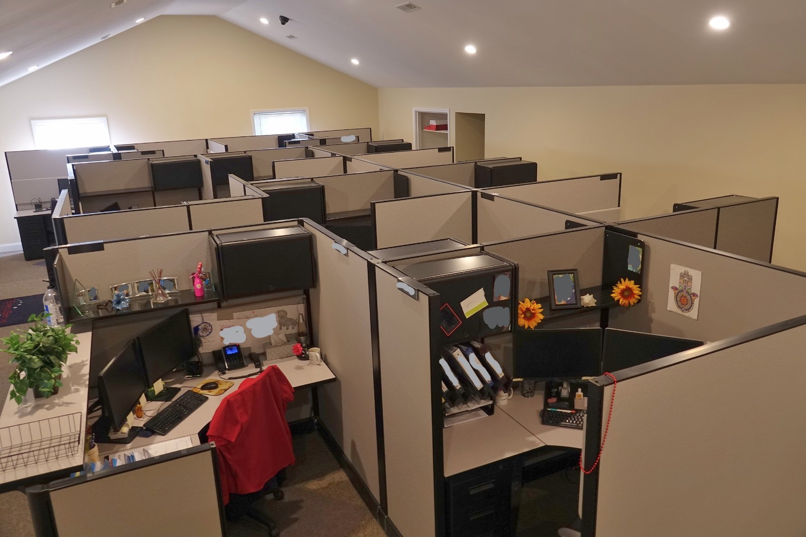 23 Herman Miller Office Cubicles plus 1 Larger Reception with Chairs Some Unused