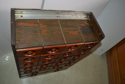 Vtg Wood Antique Spice Apothecary Cabinet Chest Folk Art General Store