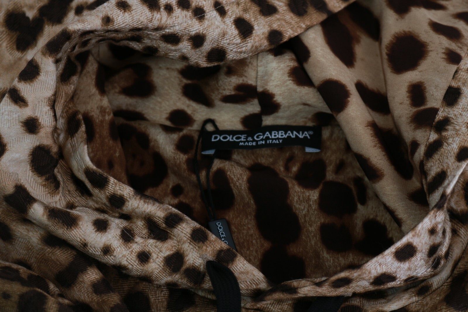 Pre-owned Dolce & Gabbana Sweater Hooded Studded Ayers Leopard It36 / Us2 / S Rrp $2800 In Brown