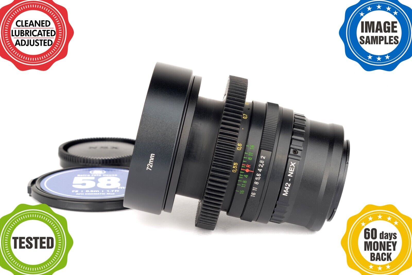 HELIOS 44 2/58mm lens KMZ Sony E NEX fx3 fx6 *TUNED FOR HELIOS 44 2/58mm lens KMZ Sony E NEX fx3 fx6 *TUNED FOR