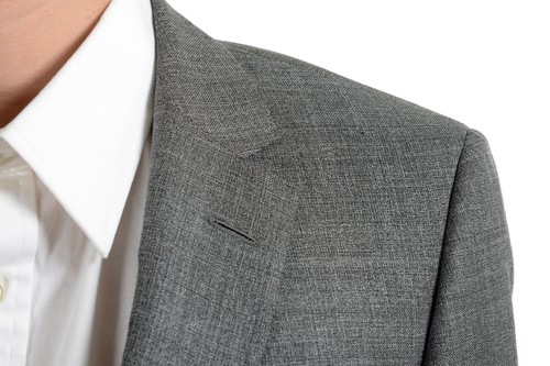 Pre-owned Hugo Boss "t-harvers4/glover3" Men's Silk Wool Gray Slim Two Button Suit