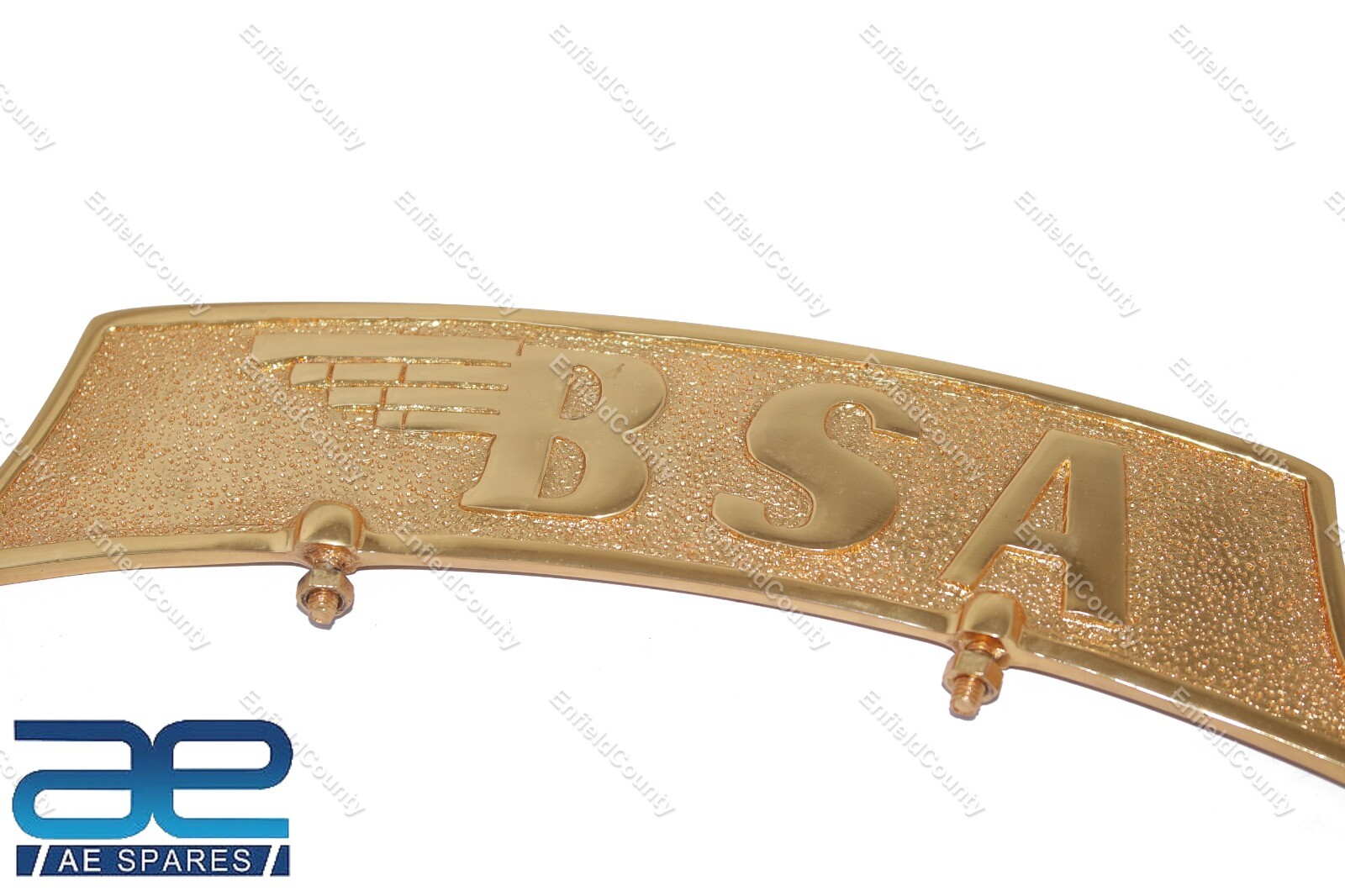 Front Mudguard Brass Number Plate BSA Embossed 