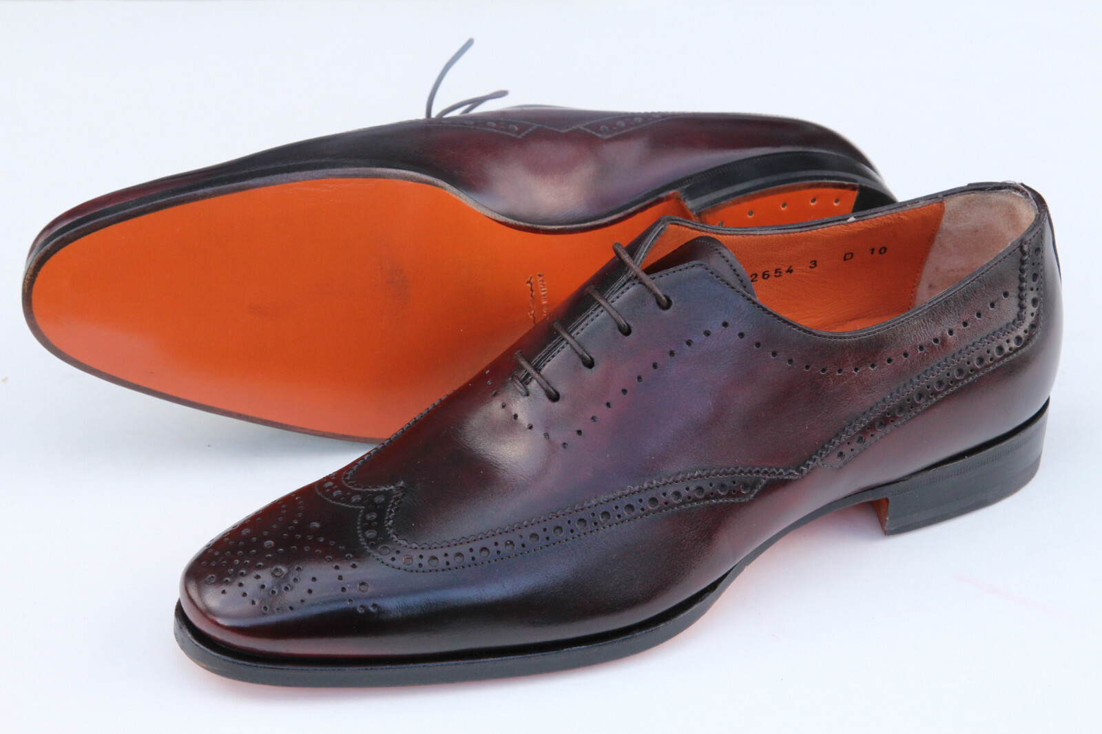 【美品】Santoni fatte a mano UK8.5 Santoni Fatte a Mano Calf Suede Derby with Lightweight Sole