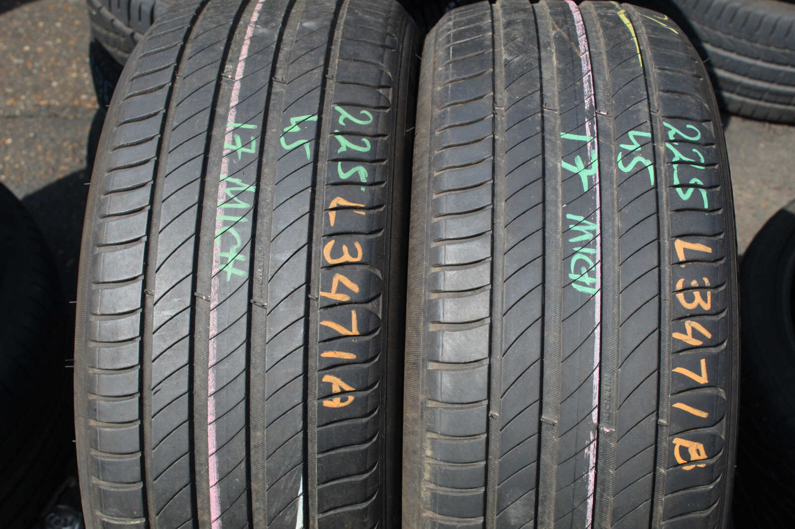 225 45 17 Michelin, Primacy 4, 91W, x2 A Pair 5.0mm (F1_tyres) L3471