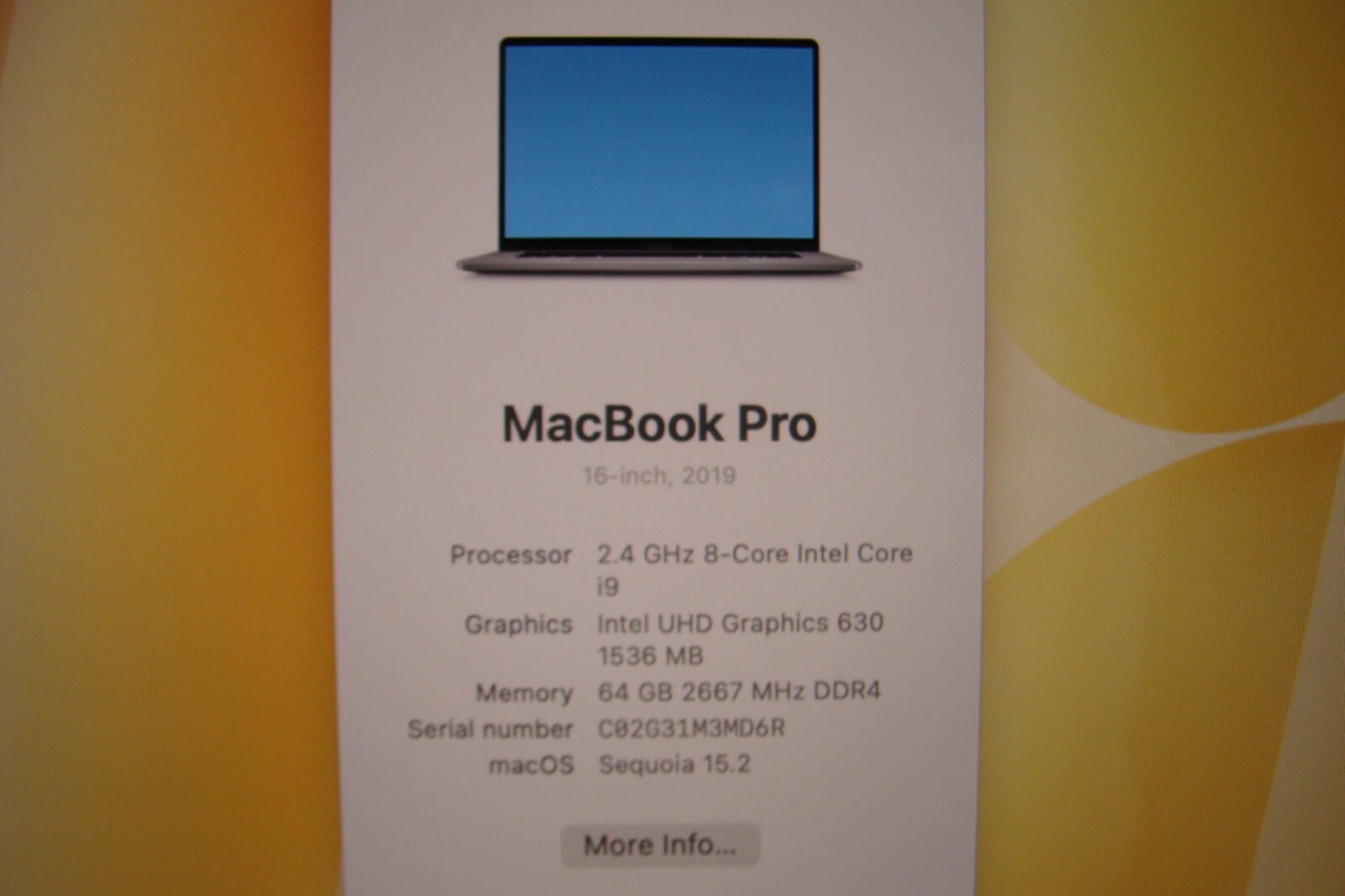 Apple MacBook Pro 16" 2019 i9-9980HK 2.4GHz 16GB 1TB SSD Radeon Pro 5500M - Thumbnail 15