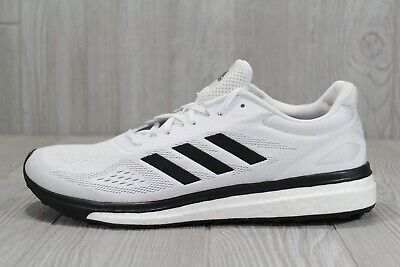 40 New Adidas Mens Response Boost LTD Running Shoes White Black 10.5 - 14 BA7543
