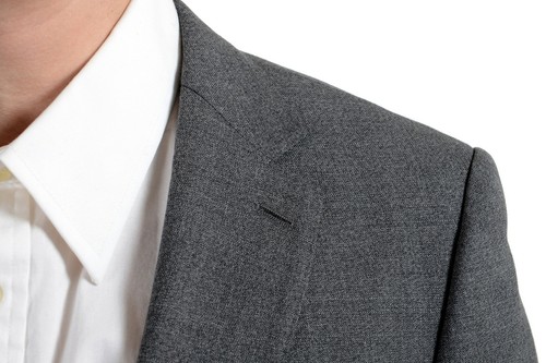 Pre-owned Hugo Boss "novan5/ben2" Men's 100% Wool Gray Slim Two Button Suit