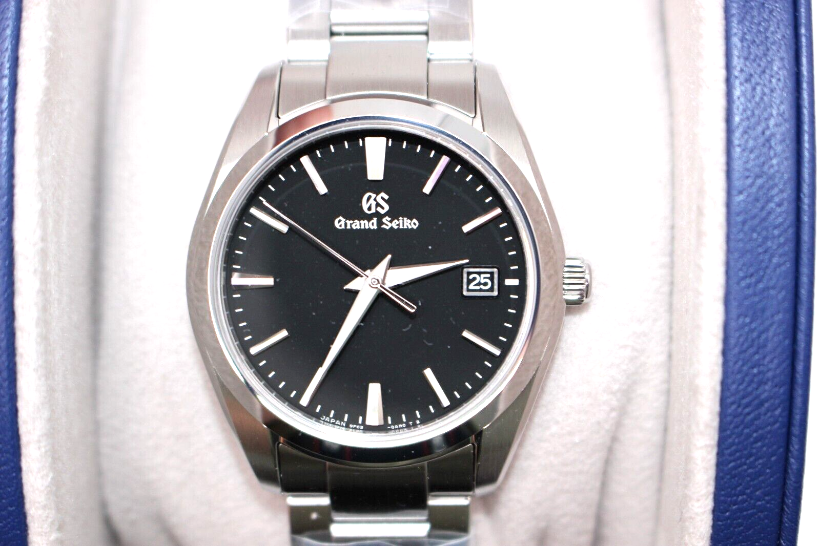 Pre-owned Grand Seiko Seiko Grand Heritage Collection Sbgx261 Black Quartz Stainless Steel Men's Watch