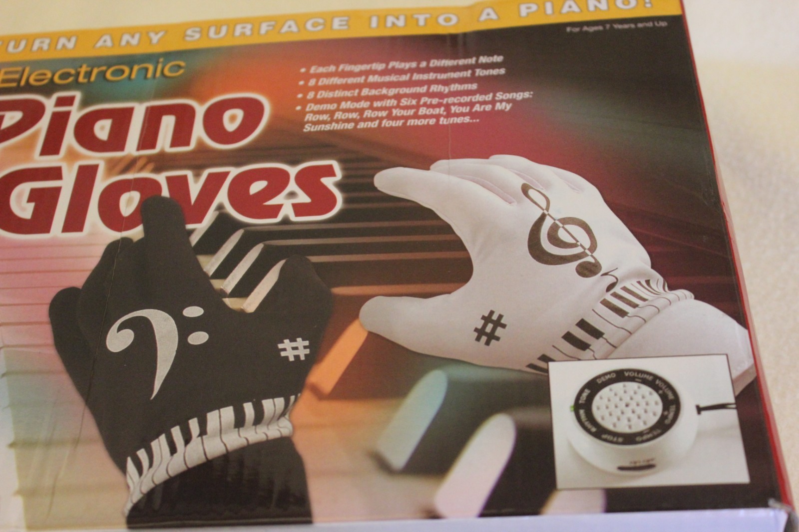 The Tap a Tune Musical Electronic Piano Gloves Converts Any Surface to Keyboard