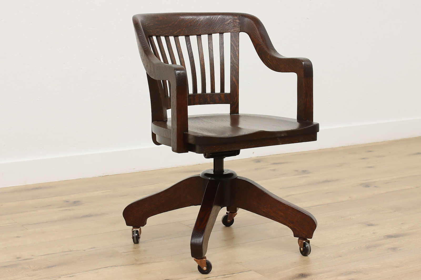 アンティーク  チェア Crocker Antique Oak Swivel Office or Library Desk Chair