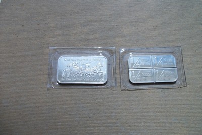 1oz .999 SILVER /"DIVISIBLE/" BAR /"STAGECOACH/" FROM NORTHWEST TERITORIAL MINT