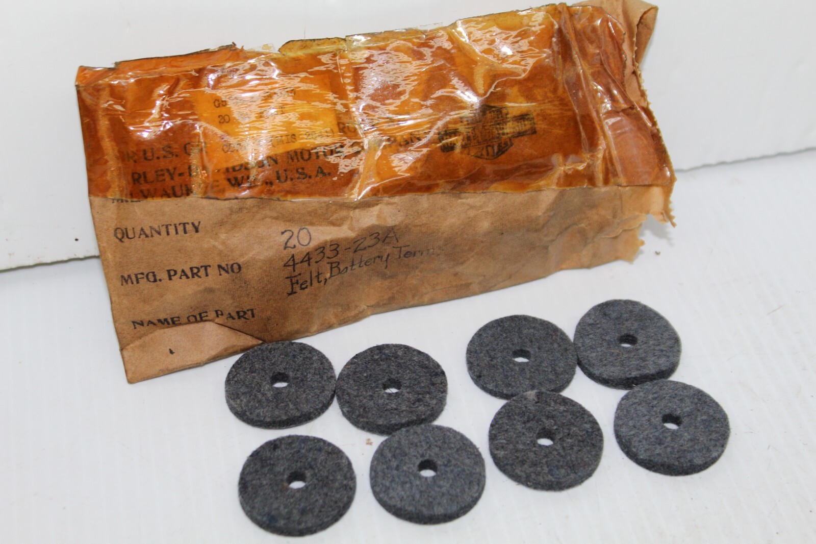 8 WW2 Harley Knucklehead Flathead 45 WLA XA TA Battery Terminal Felt