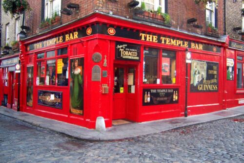 The TEMPLE BAR-Dublin, Ireland-World Famous -Medieval Ambiance-Large 8x12 Photo