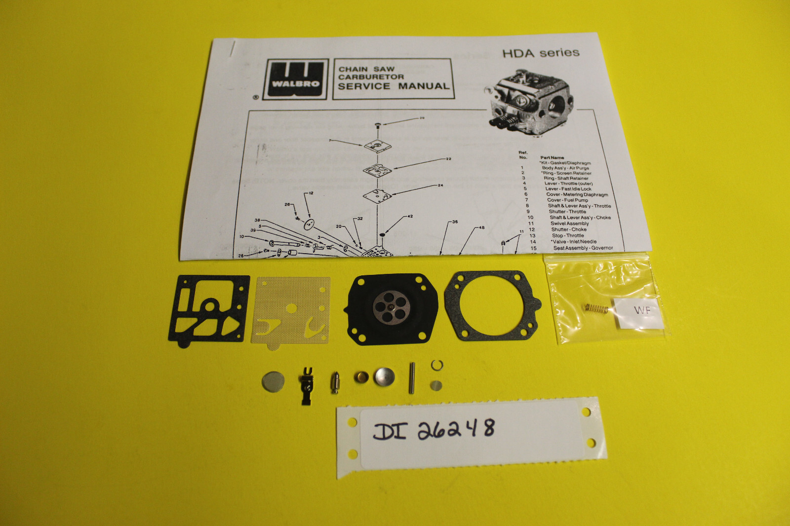 McCulloch Titan 50 Titan 57 Chainsaw Carburetor Walbro HDA77