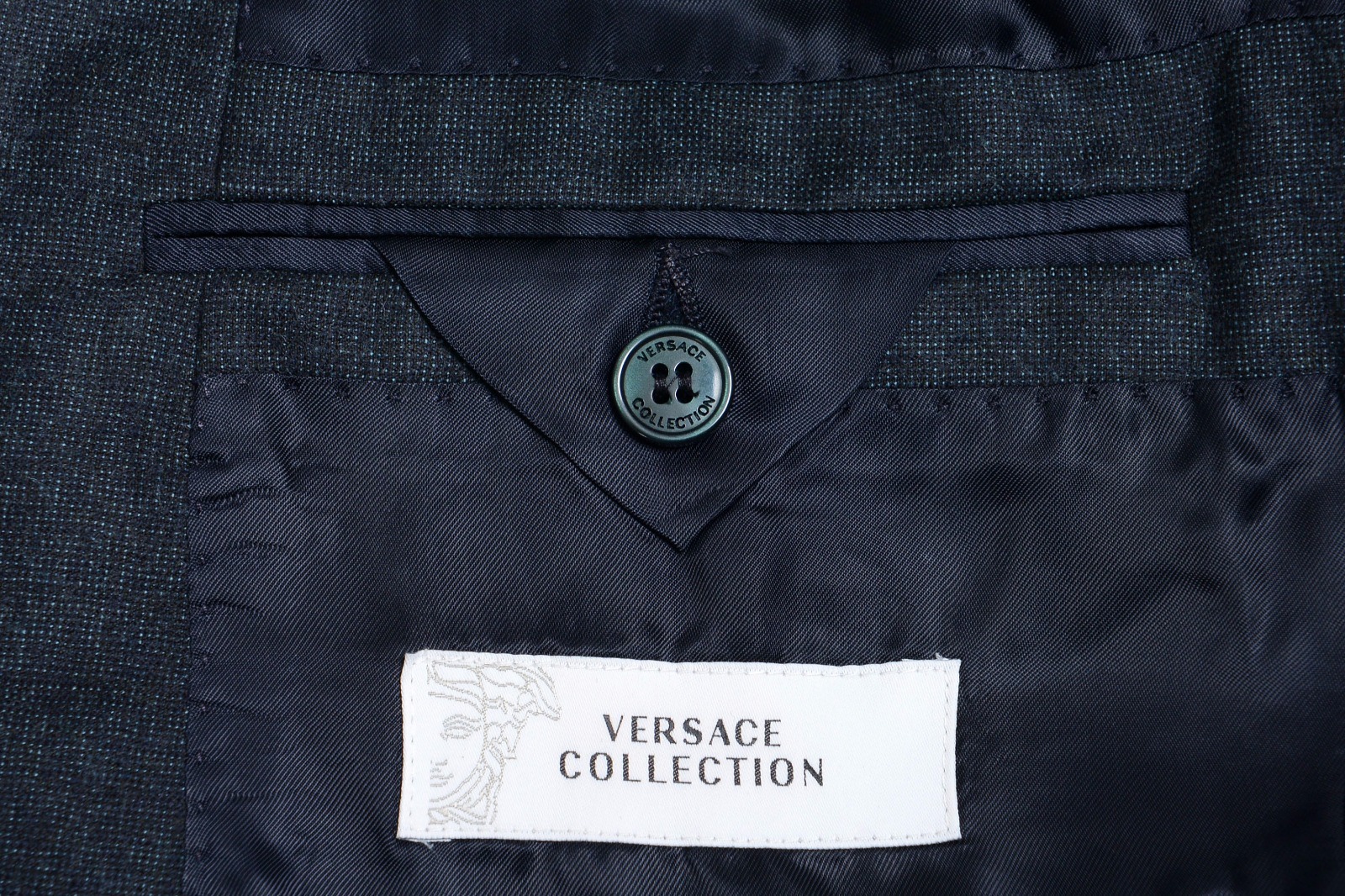 Pre-owned Versace Collection 100% Wool Gray Two Button Men's Suit Sz 40 42 44 46