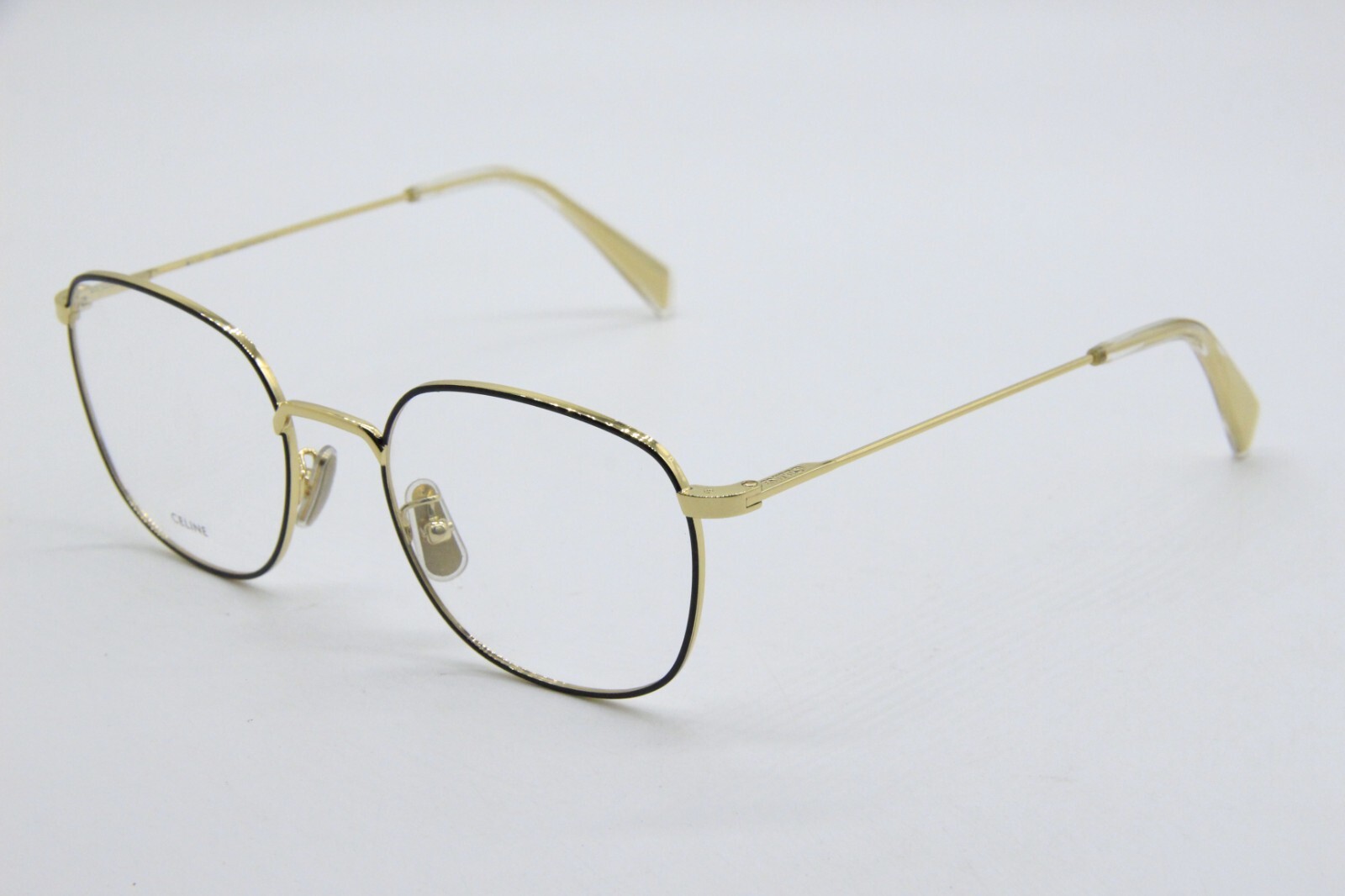 NEW CELINE CL 50037U 031 BLACK GOLD AUTHENTIC EYEGLASSES 52