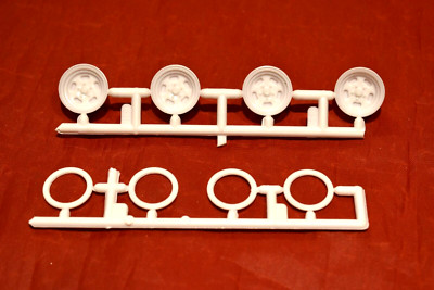 AMT 60's Style Slotted Wheels Unchromed 1/25