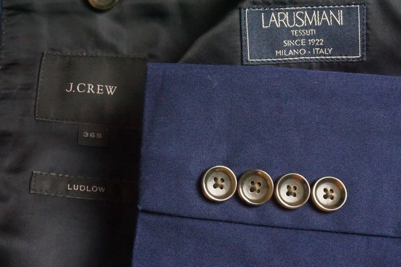 J. Crew Ludlow Royal Blue 100% Cotton 2 Pc Suit Jacket Pants Sz 36S
