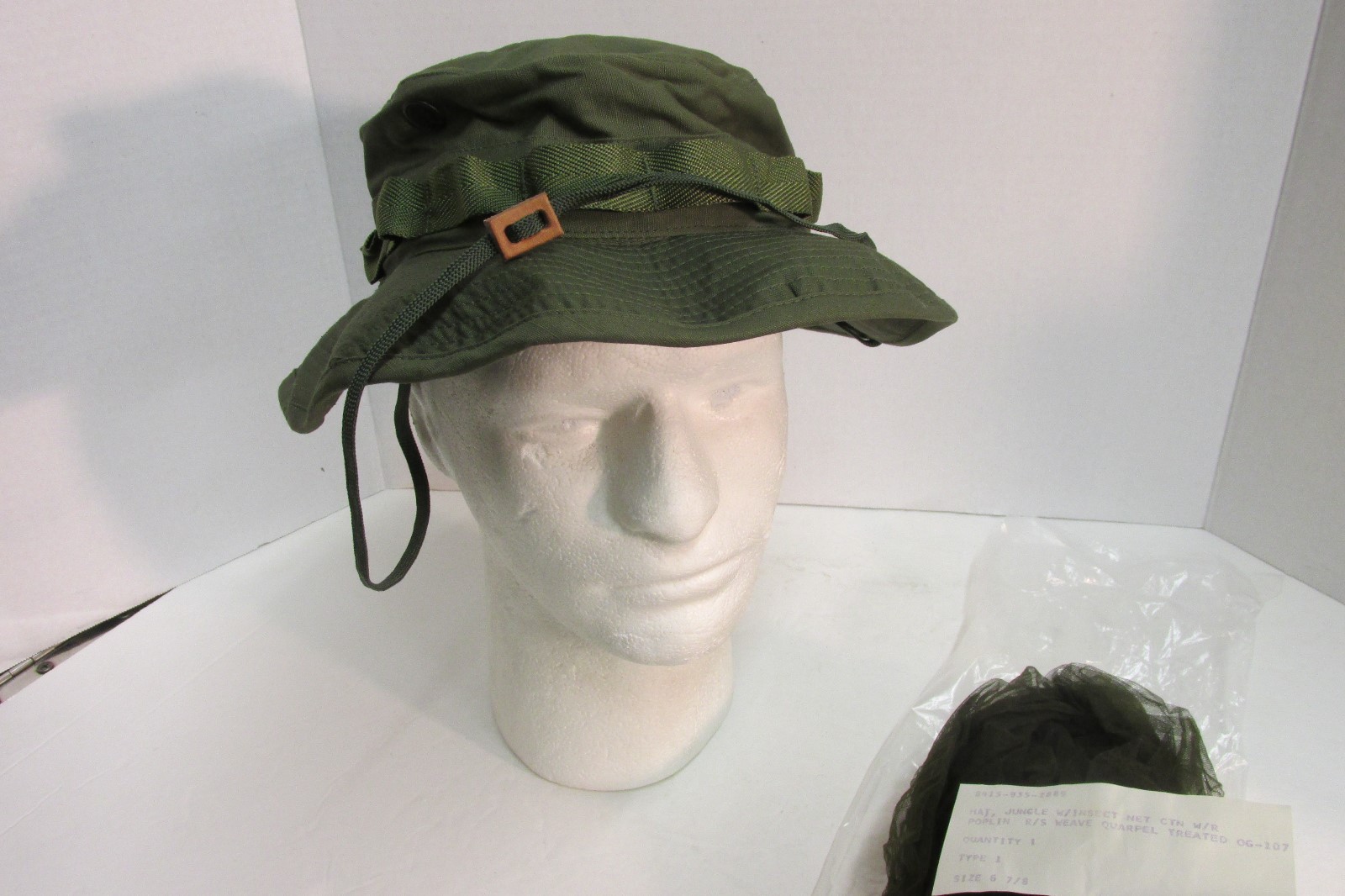 US Vietnam Era OD Jungle Boonie Hat 6 7/8 OG-107 1969 NOS In US Vietnam Era OD Jungle Boonie Hat 6 7/8 OG-107 1969 NOS In
