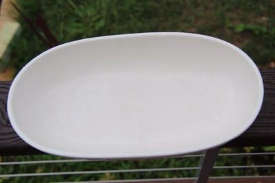 Vintage Red Wing Console Bowl Ivory thumbprint rim marked 835