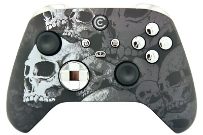 Designer Custom Wireless Controller for PC, Windows, Series X/S & One-Black Skul