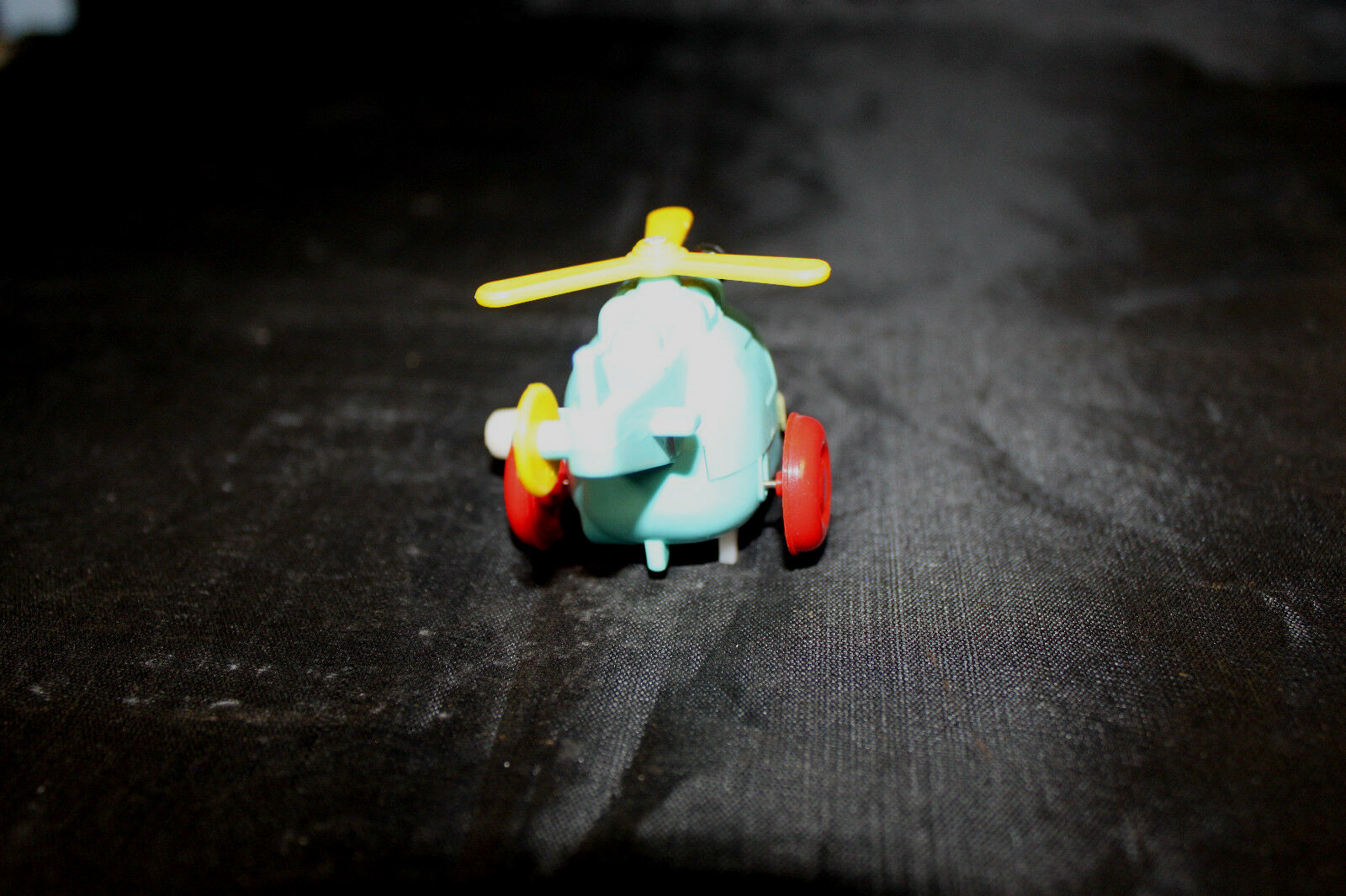 Vtg Mickey Mouse Helicopter Tomy Made In Japan Walt Disney Wind Up Toy Blue Red