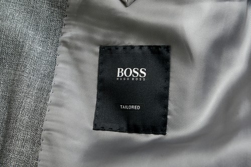 Pre-owned Hugo Boss "t-harvers4/glover3" Men's Silk Wool Gray Slim Two Button Suit