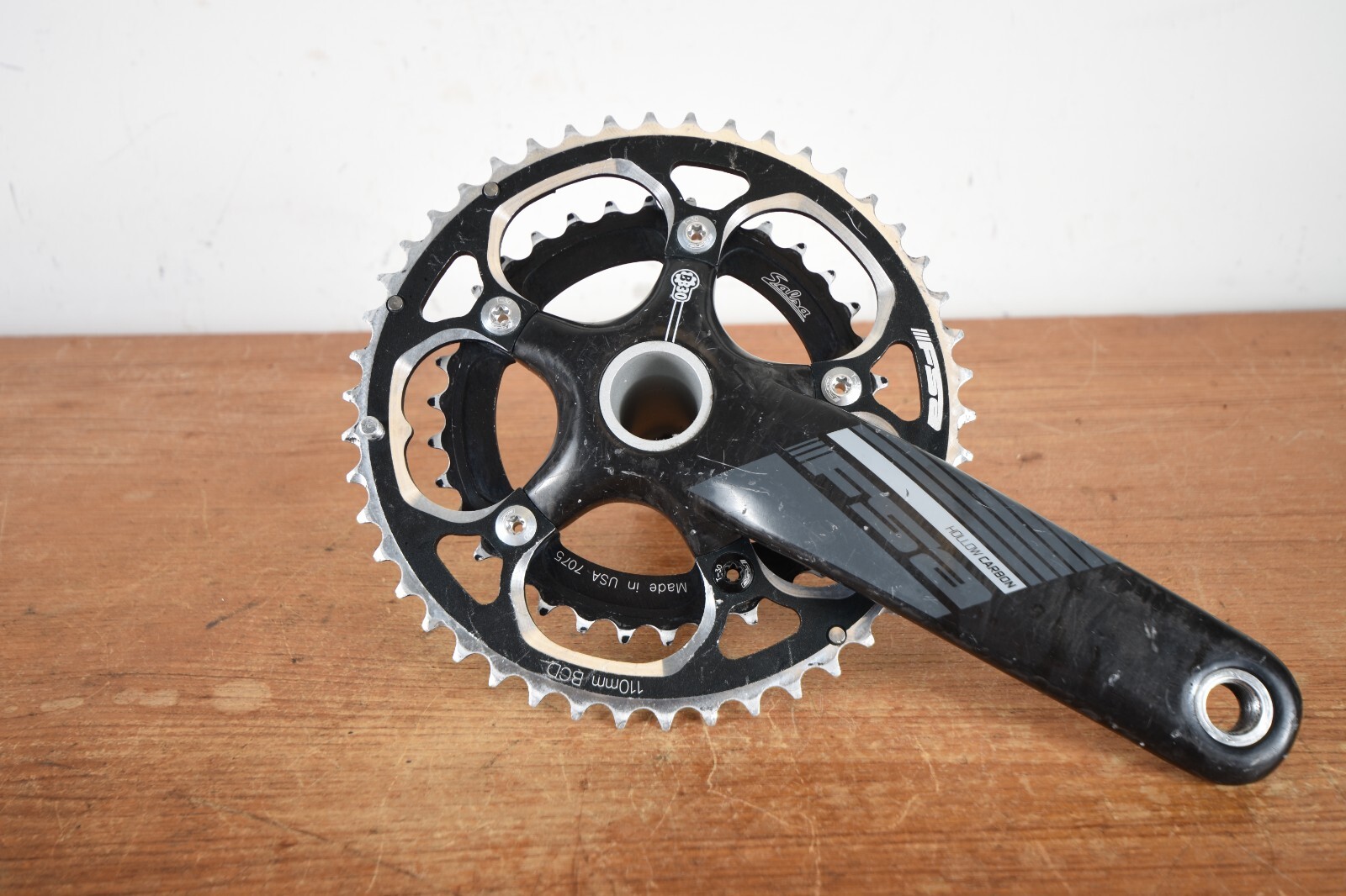FSA Hollow Carbon 175mm Double Chain Ring RIGHT Crank Road FSA Hollow Carbon 175mm Double Chain Ring RIGHT Crank Road