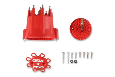 MSD Red Distributor Cap And Rotor Kit Includes PN 8433 PN 8467