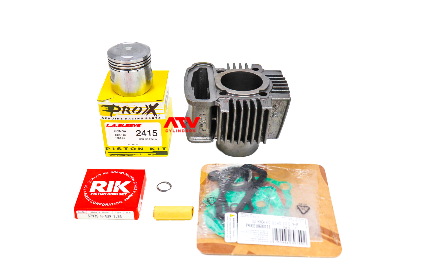 19811985 Honda Atc 110 Atc110 Cylinder Jug Piston Gaskets Top End Rebuild Kit Remanufactured