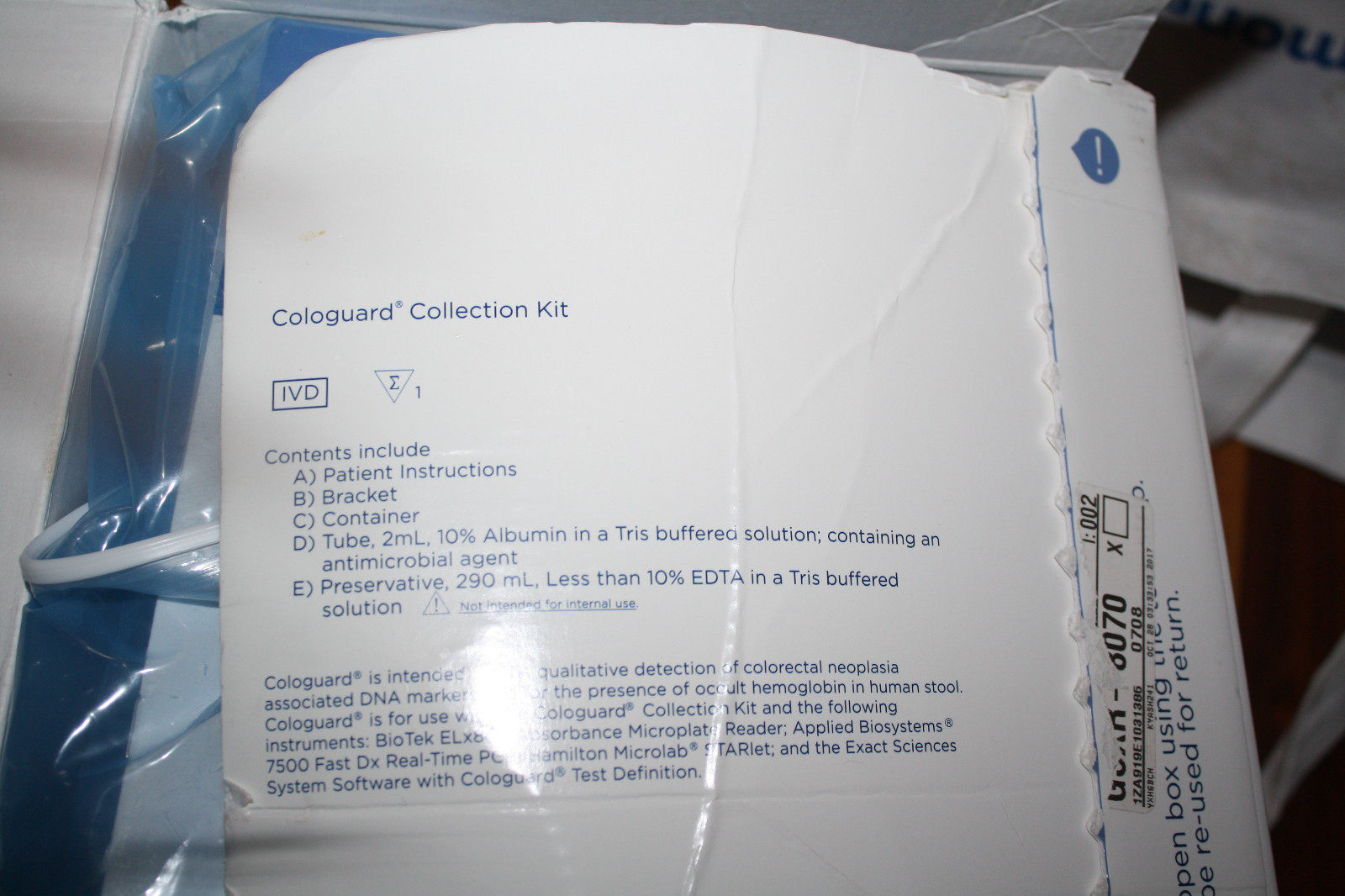 Cologuard     DYI colon test kit new in box FREE PRIORITY SHIPPING