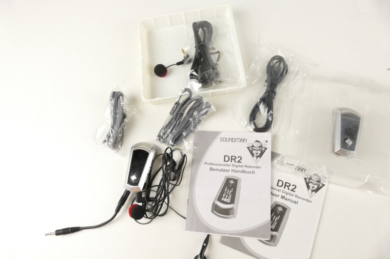 2x Professional Digitalrecorder Dr2 Soundman Mini-Mic 2 Kanal Mono Nos A-1865