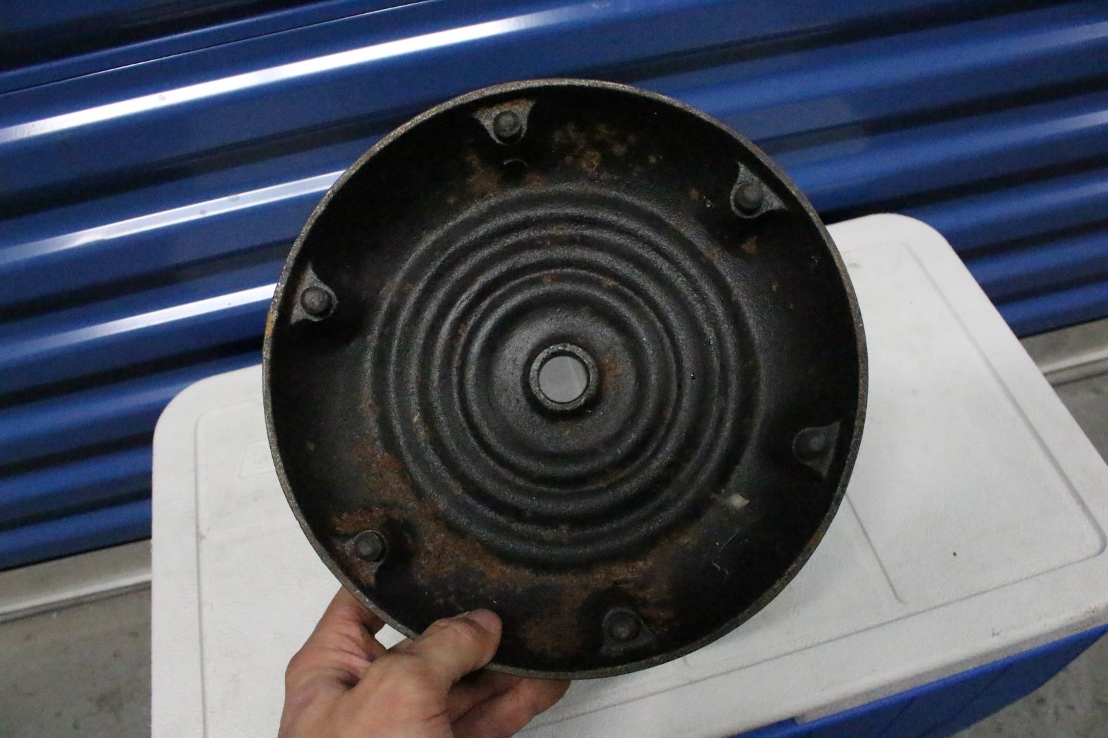 Vintage Microphone Stand Base Heavy Cast Iron Old Recording Studio Music Band