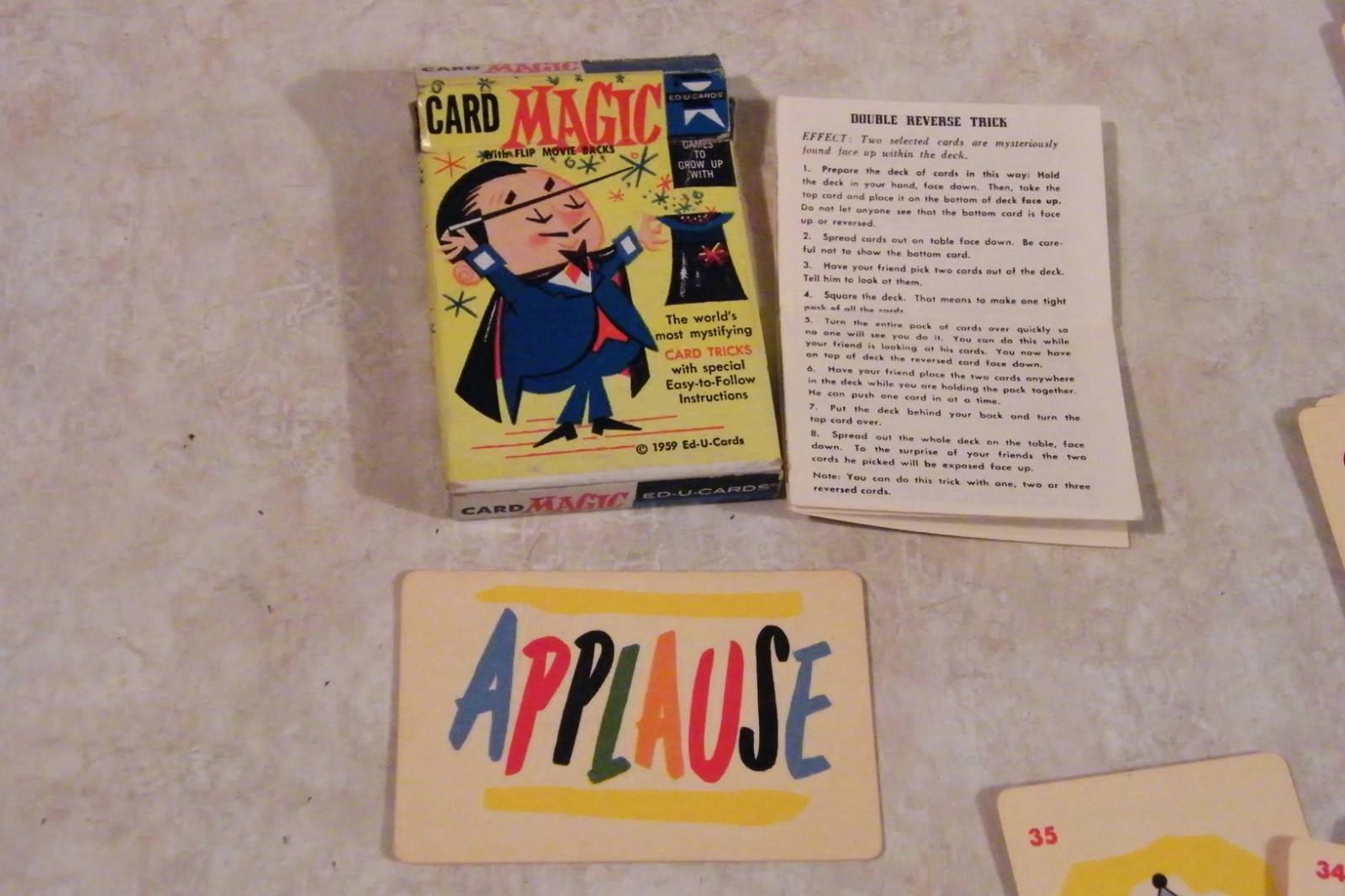 VINTAGE 1959 CARD MAGIC ED-U CARDS CARD GAME 
