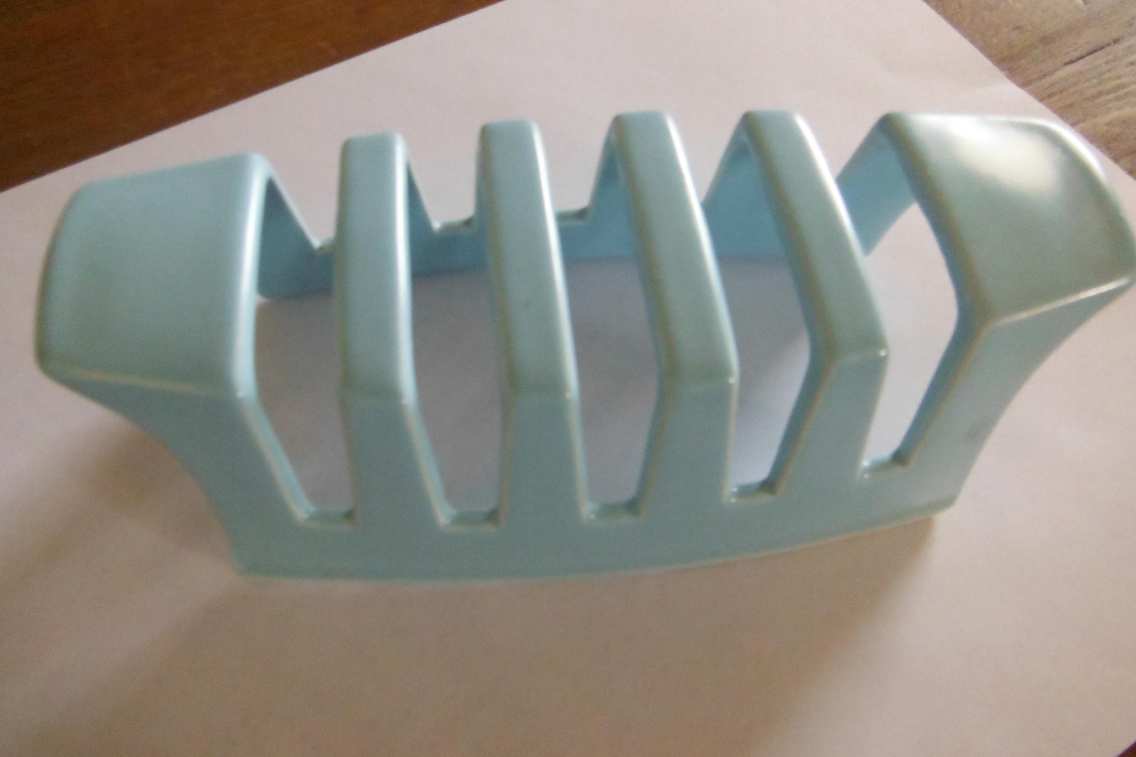 Vintage Poole Pottery Winged Toast rack Twintone & Plate Blue Green Mid Century