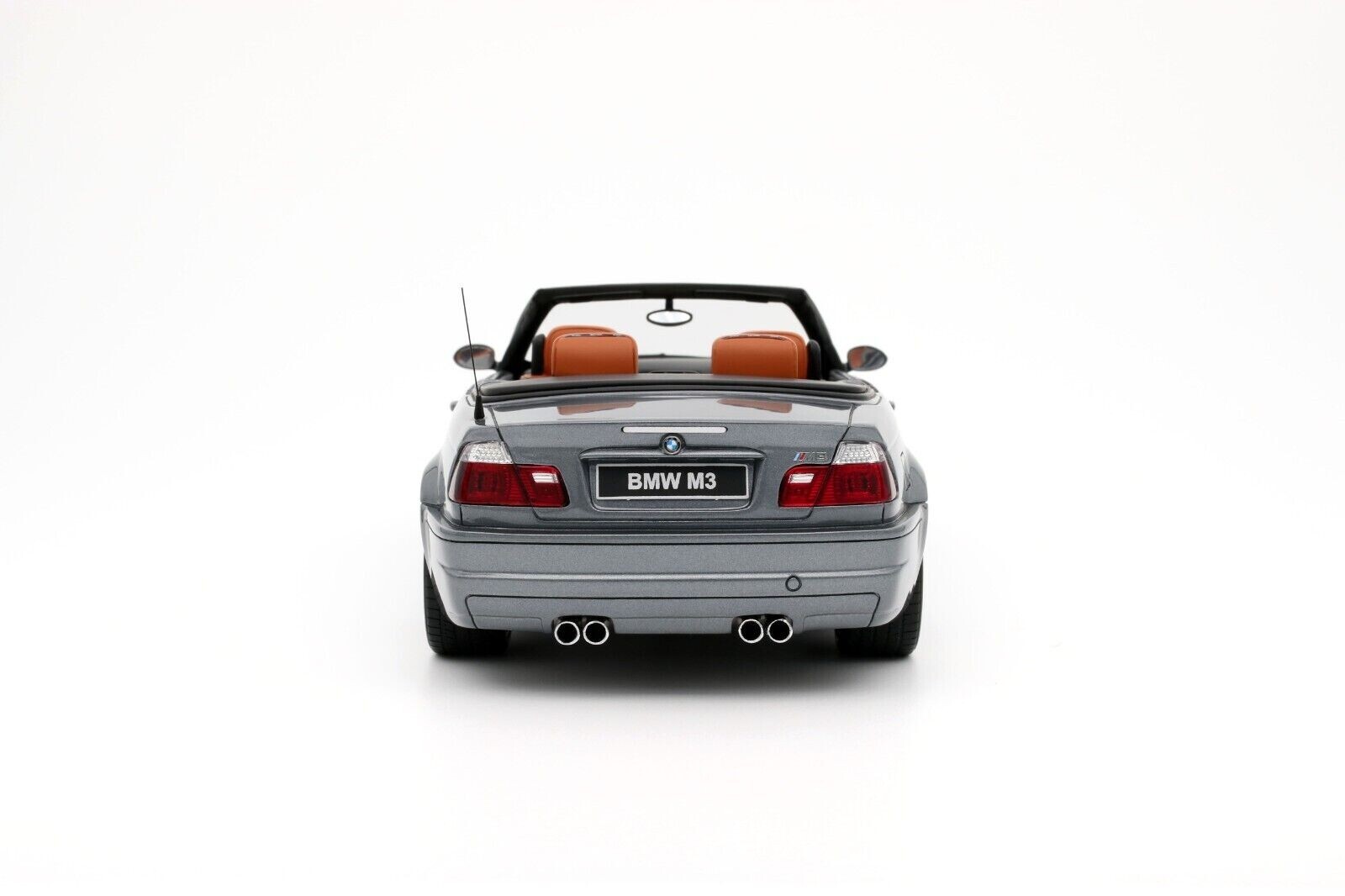 1/18 BMW E46 M3 Convertible 2004 Silver Grey Resin Model by