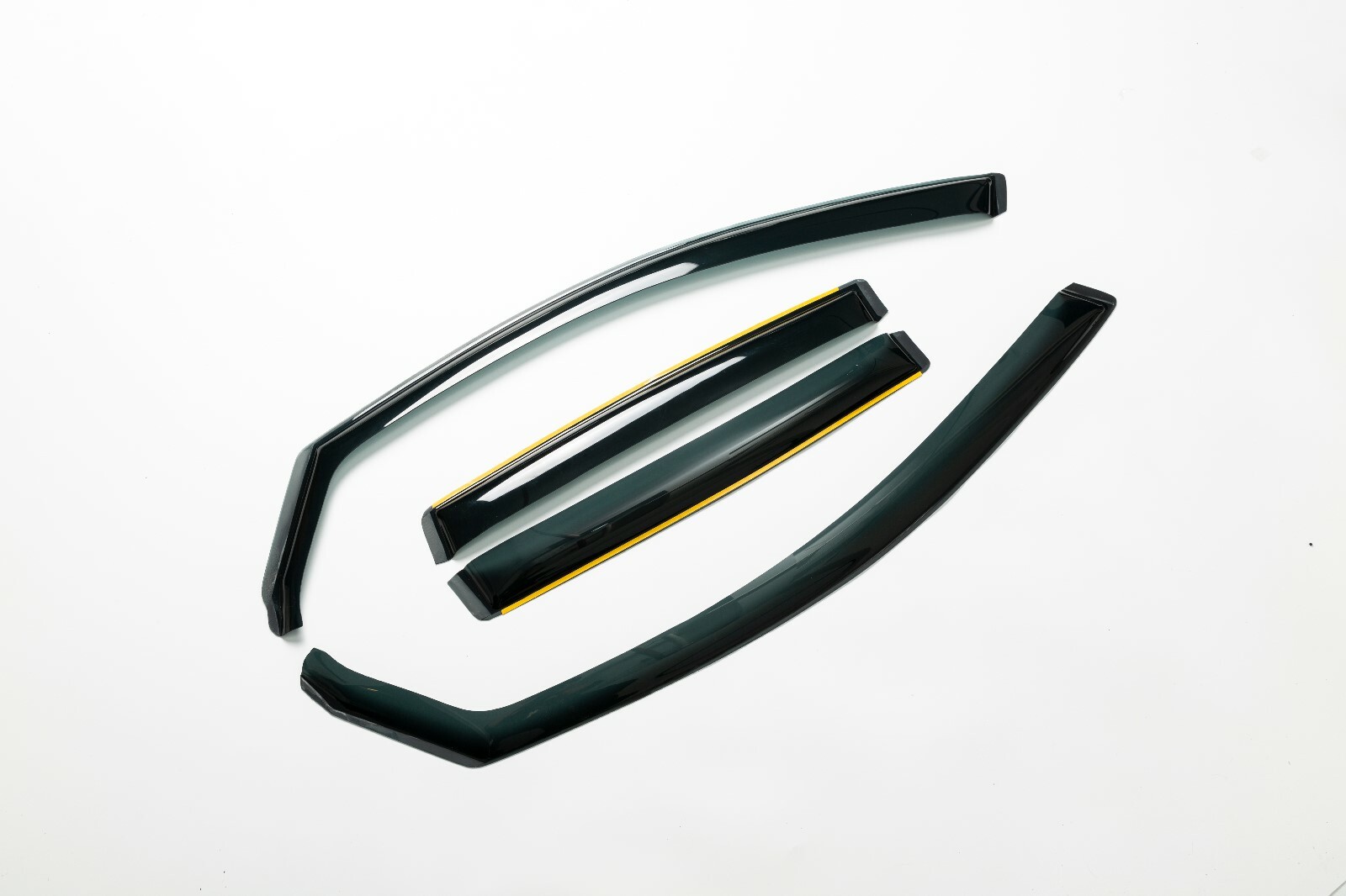 FRONT AND REAR 4PCS TINTED WIND RAIN DEFLECTORS SHIELD FOR TOYOTA RAV4