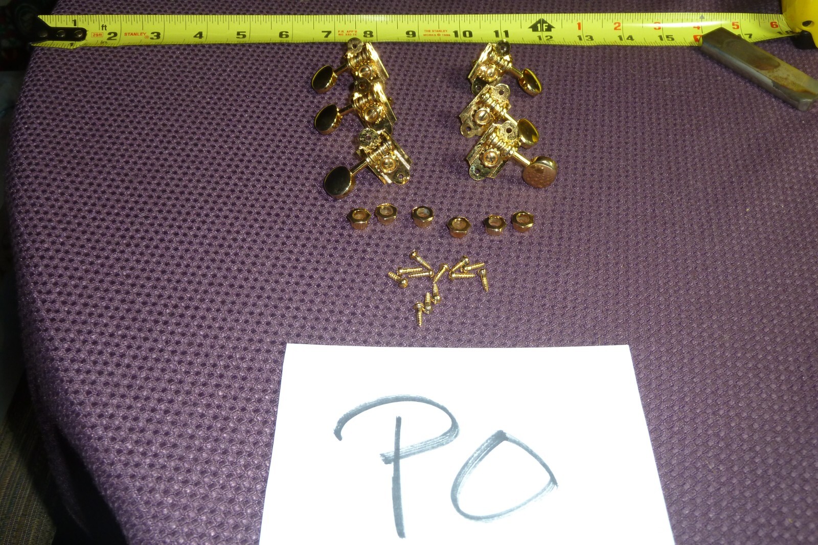 1950s Vintage 3 on a side  Gold Gretsch Waverly Open Back Guitar Tuners Item PO