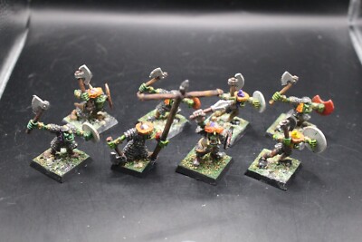 Warhammer Fantasy Marauder Orc Regiment MB2 x8 Leader Standard Metal Old World