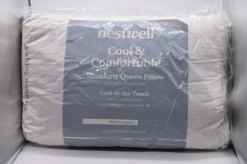 Nestwell Cool & Comfortable Standard/Queen Pillow, Medium Support
