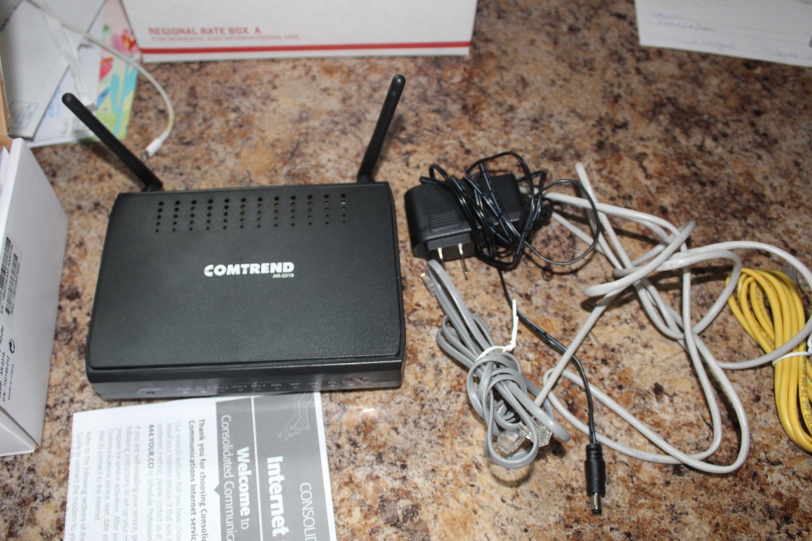 Comtrend AR-5319 Wireless ADSL2+ Router wireds phone adapters Broad Band NIB